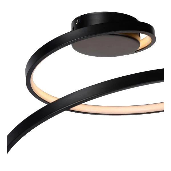 Lucide MAXENCE - Plafonnier - Ø 46 cm - LED Dim. - 1x24W 3000K - 3 StepDim - Noir - DETAIL 1